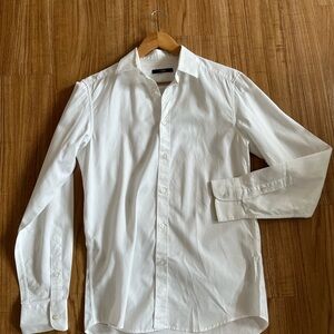 Z Zegna White Dress Shirt Classic Formal Style